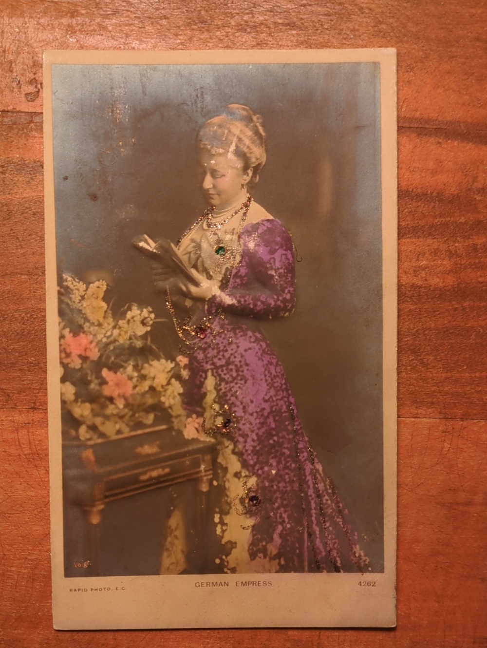 Antique Embossed And Decorated Raised German Empress Postcard